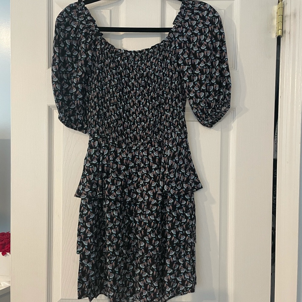 Aqua Smocked Mini Dress